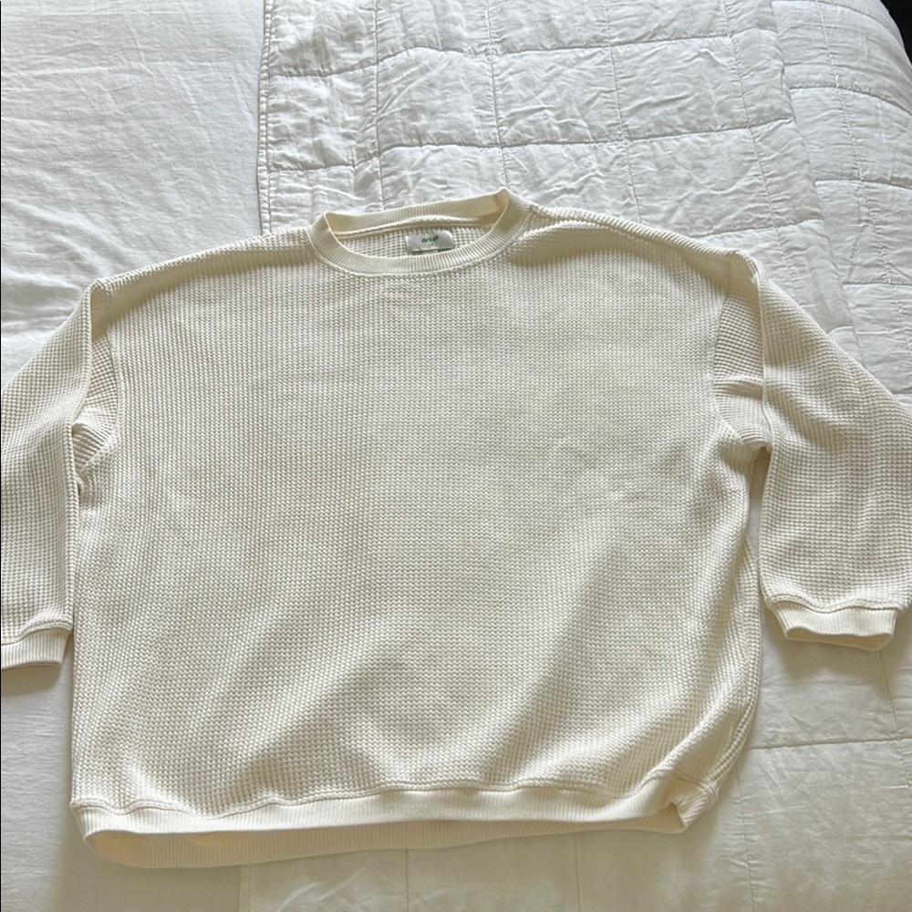 Aerie waffle oversized sweatshirt
